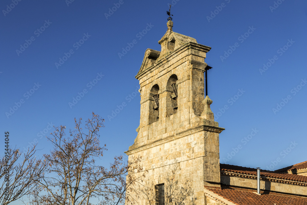 The Church of Our Lady of the Assumption (Iglesia de la Asuncion) in Peleas de Arriba, a small town in the Province of Zamora, Castile and Leon, Spain