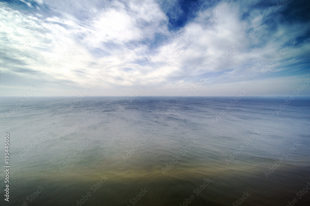 Baltic sea aerial view, Latvia.