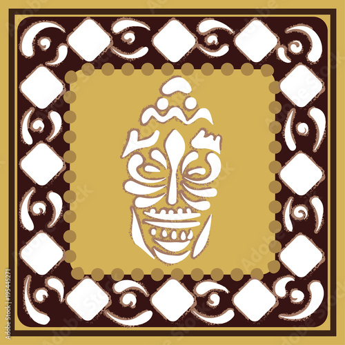 pattern with imitation of elements of rock art