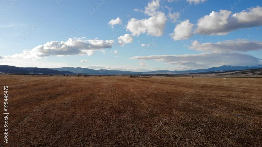 Aerial view in agriculture field at sunset in rural Bulgaria 4K UHD. Aerial view in agriculture field at sunset in rural Bulgaria 4K UHD.