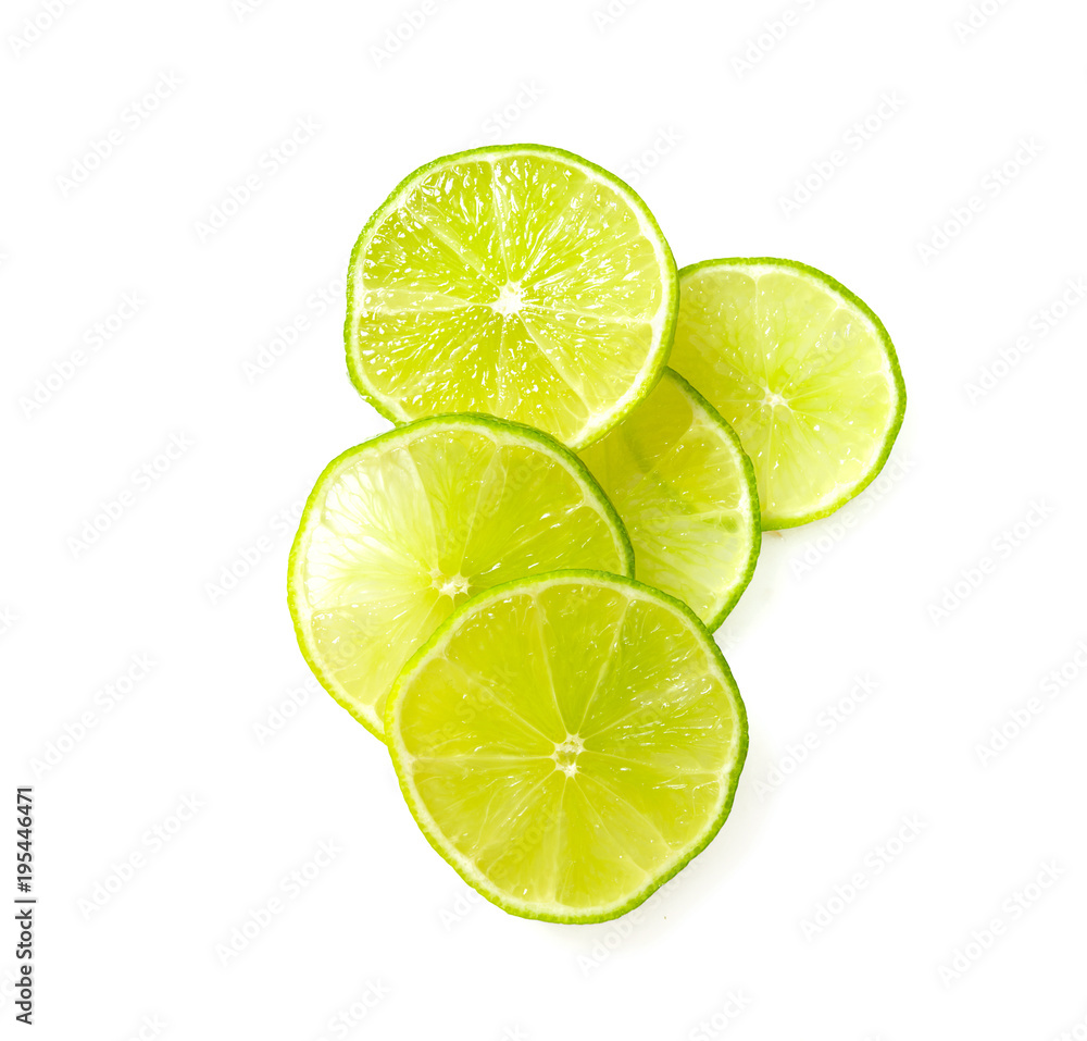 slices of lemon isolated on white slices of lemon isolated on white