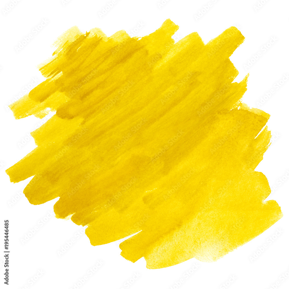 Watercolor Yellow Feathers Pattern Seamless Hyper Detailed Splash