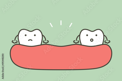 missing tooth, space between teeth in mouth