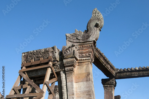 Dangrek Mountains Cambodia, Gopura V  the Cambodian entrance gate to the 11th century Preah Vihear Temple  photo