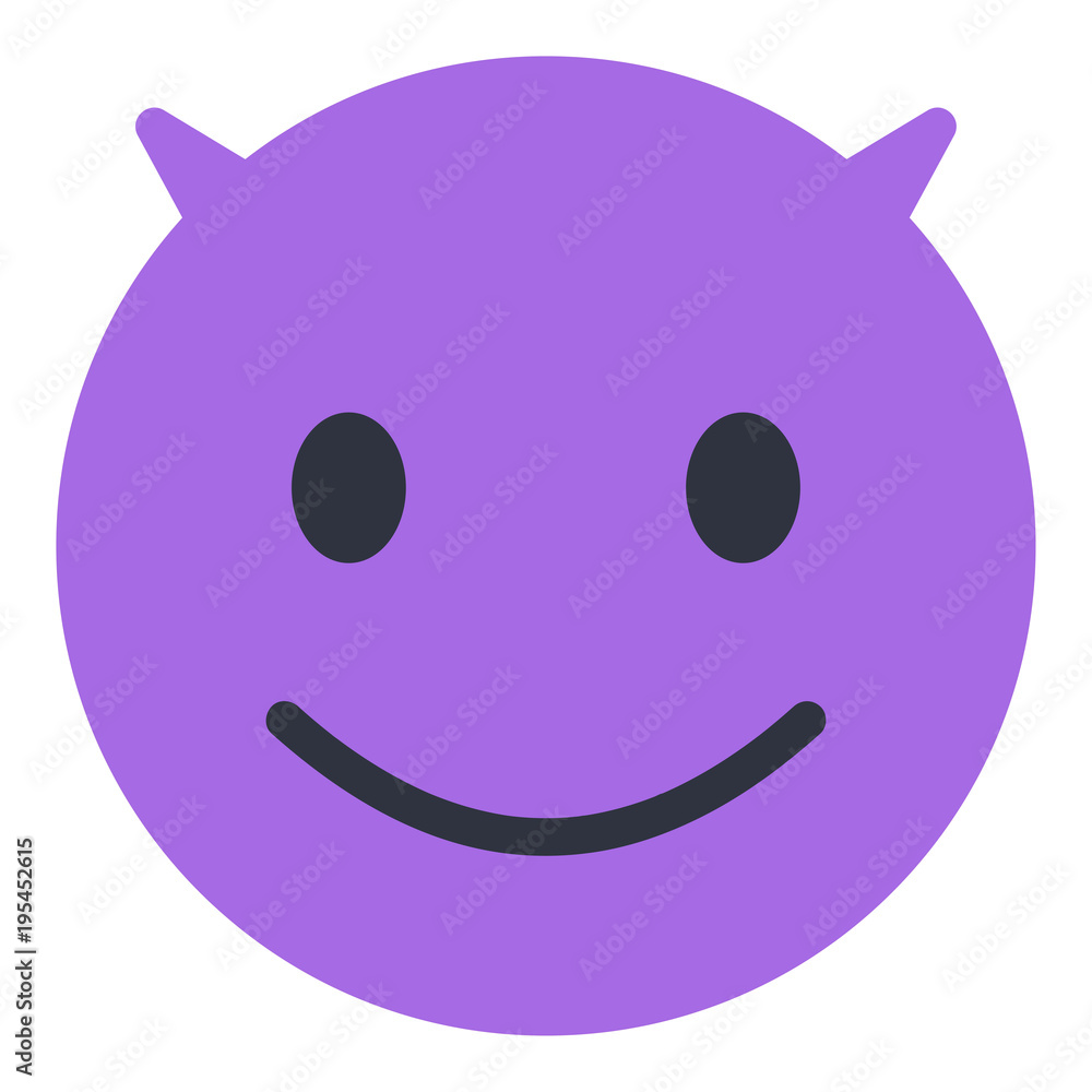 Fototapeta premium violetter Teufel Emoticon