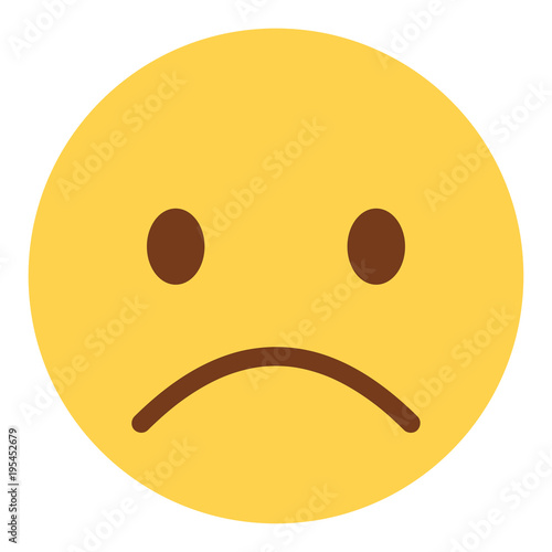 unglückliches Emoticon
