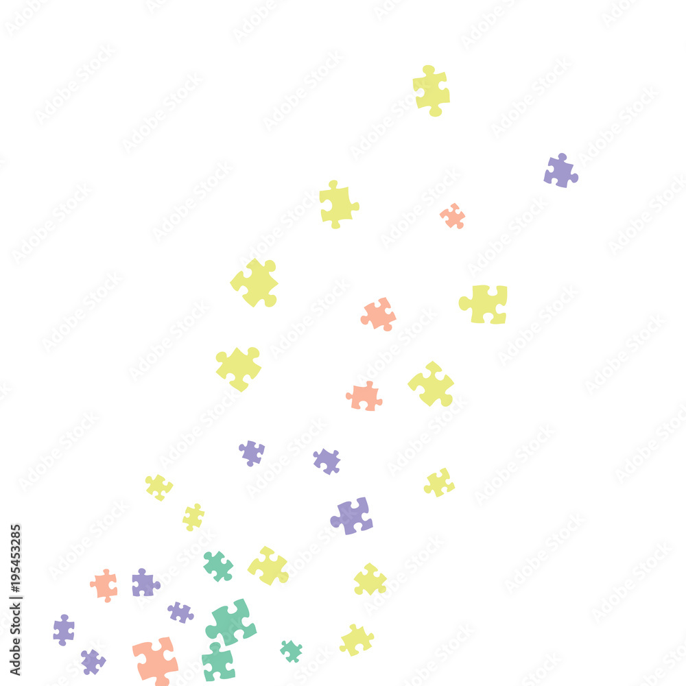 Confetti Background Pattern. Puzzle pieces and big ideas design, vector illustration graphic Confetti Background Pattern. Puzzle pieces and big ideas design, vector illustration graphic