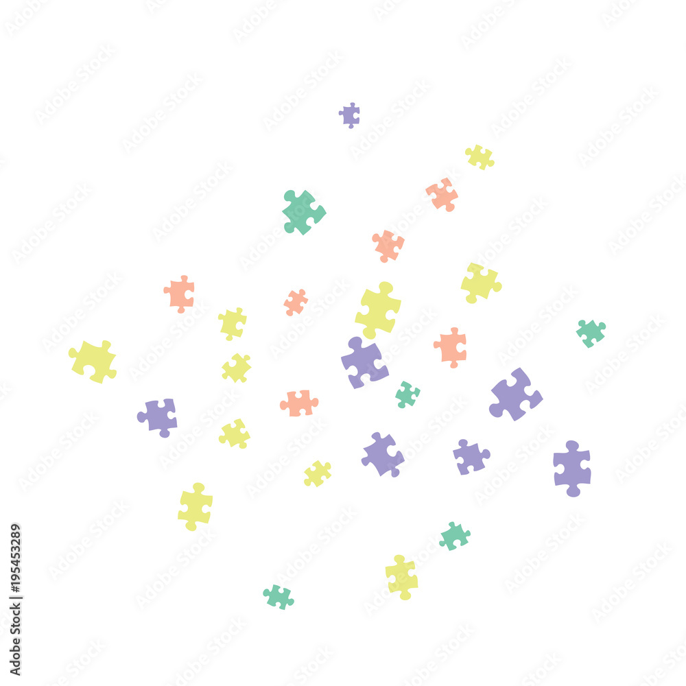 Confetti Background Pattern. Puzzle pieces and big ideas design, vector illustration graphic Confetti Background Pattern. Puzzle pieces and big ideas design, vector illustration graphic