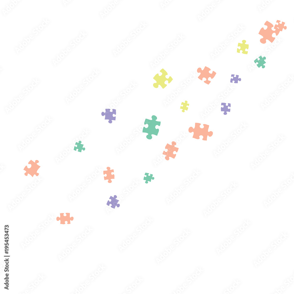 Confetti Background Pattern. Puzzle pieces and big ideas design, vector illustration graphic Confetti Background Pattern. Puzzle pieces and big ideas design, vector illustration graphic