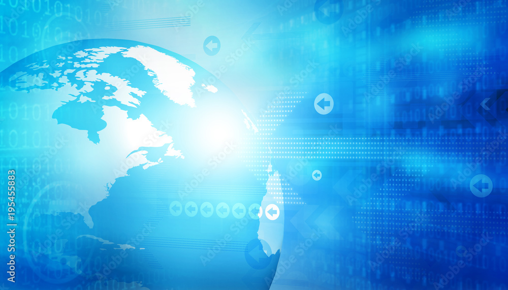 Digital world. 3d illustration.. Digital world. 3d illustration..