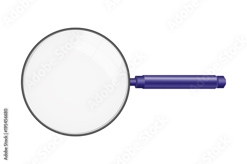 Lupe mit violettem Haltegriff