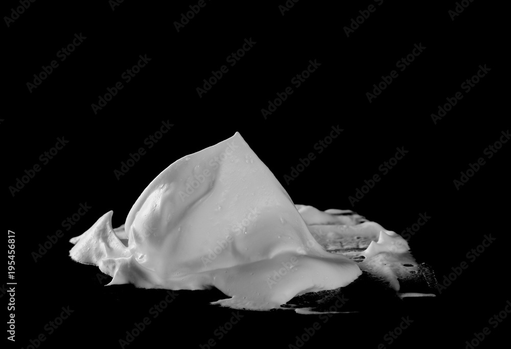 Shaving foam isolated on black, with clipping path texture and background Shaving foam isolated on black, with clipping path texture and background