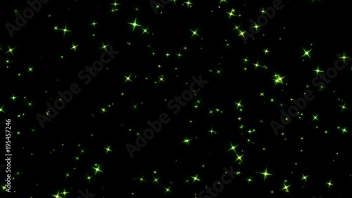 Sparkling Stars Animation - Loop Green photo