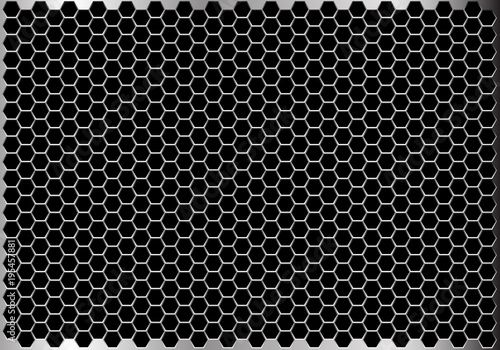Hexagon metal mesh pattern design modern futuristic background texture vector illustration.