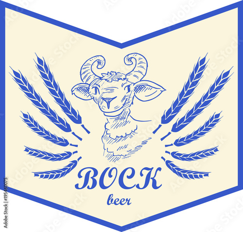 Bock bier logo en etiket