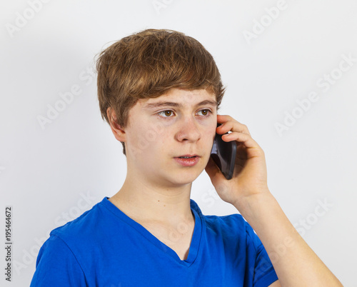 boy with a mobile phone