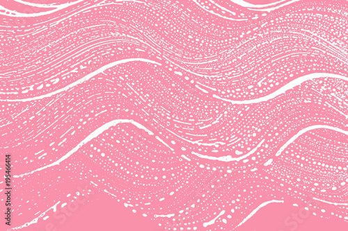 Natural soap texture. Alive bright pink foam trace background. Artistic perfect soap suds. Cleanliness, cleanness, purity concept. Vector illustration.