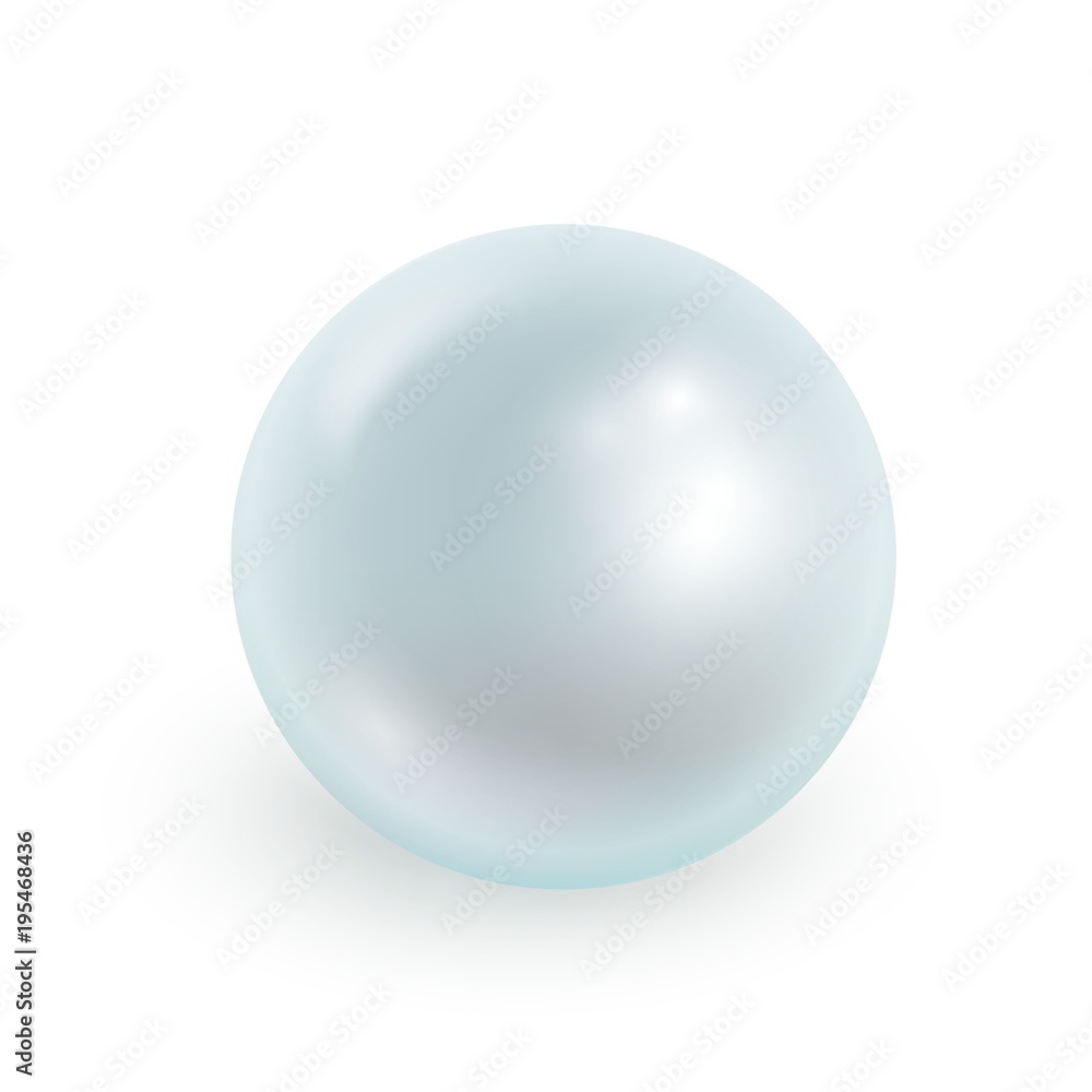 Vector illustration of realistic pearl isolated on transparen ba Vector illustration of realistic pearl isolated on transparen ba