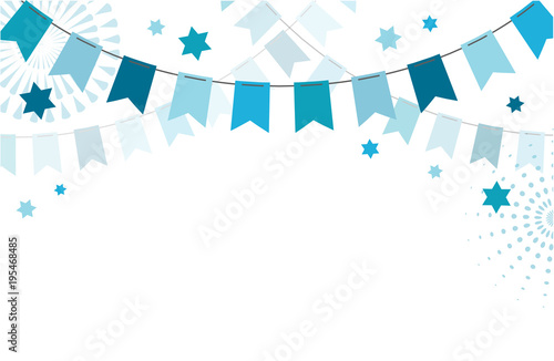 Israel Independence Day poster design, banner with fireworks