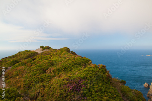 View of danger cliffs in Cabo Penas, Spain