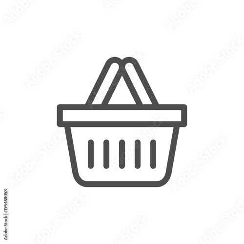 Shopping basket line icon