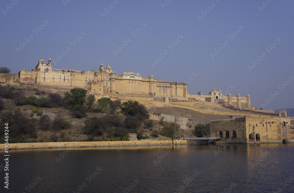 North India, Jaipur district, view of Amber Fort