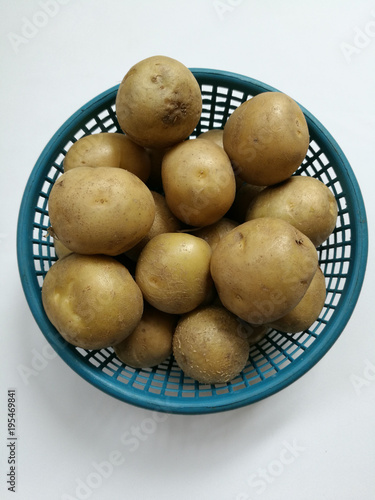 Small potatoes in basket