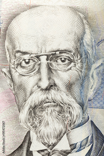 Tomas Garrigue Masaryk on czech banknote