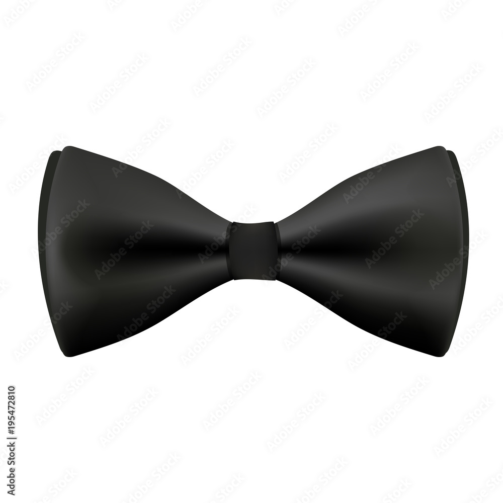 Black bow tie gentleman smoking vector icon Black bow tie gentleman smoking vector icon