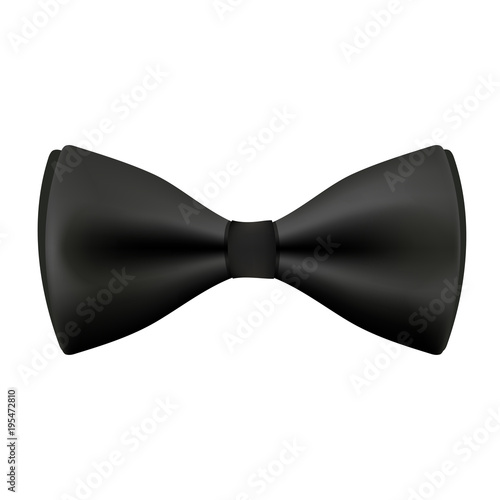 Obraz na płótnie Black bow tie gentleman smoking vector icon