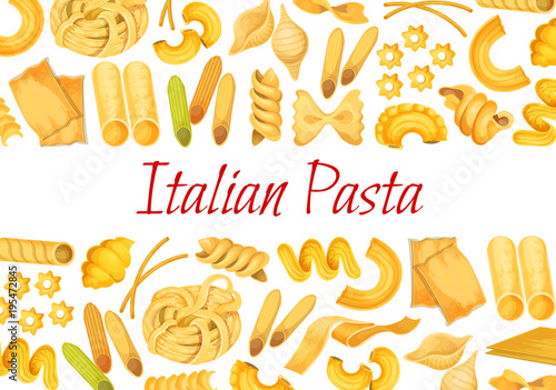 Vector Italian pasta restaurant poster