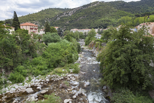 Landscape, pyrenees mountain in Amelie les bains, Occitanie,France.