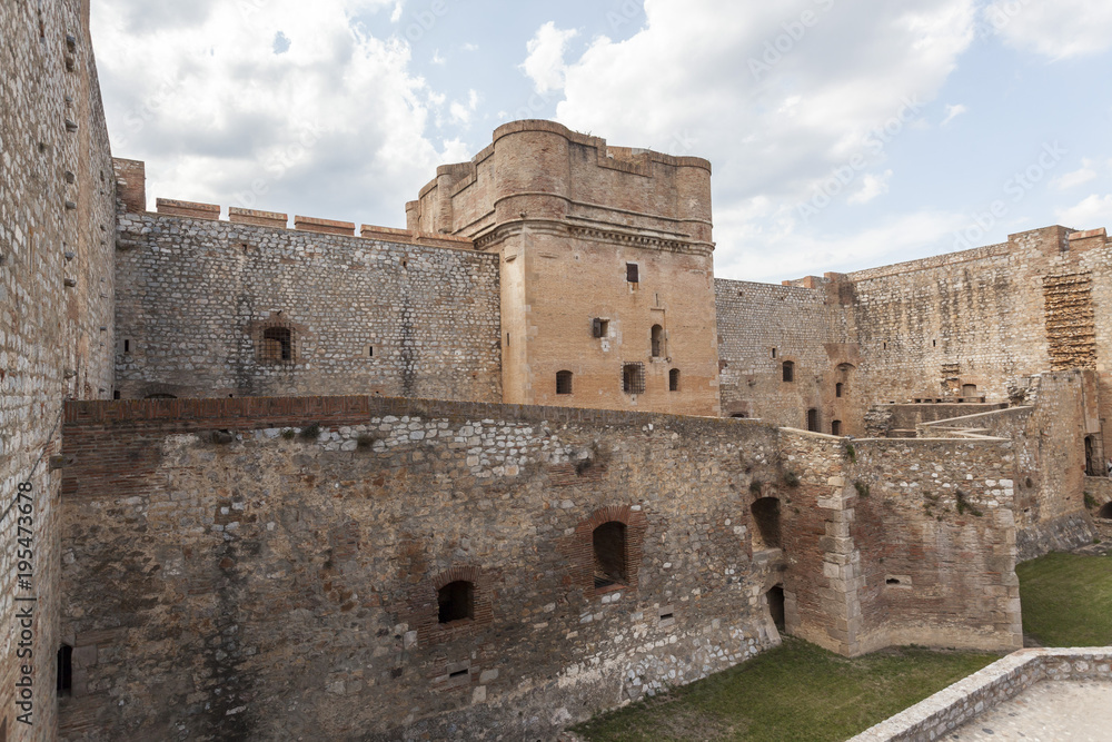 Fort de Salses, catalan fortress, historic monument, Salses, Pyrenees-orientales, Occitanie.France.