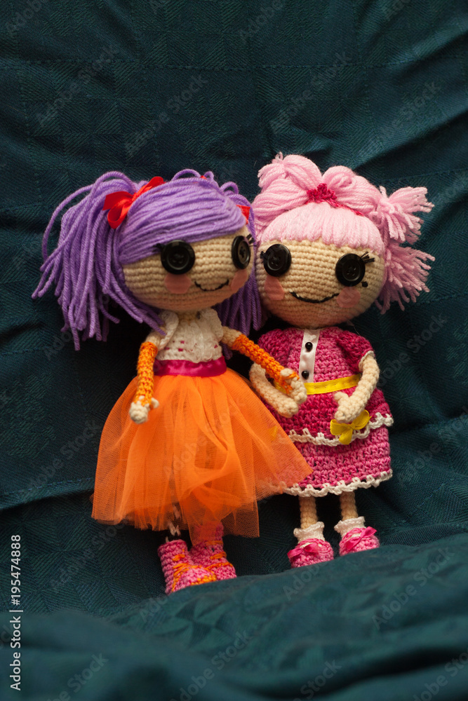Knitted handmade doll