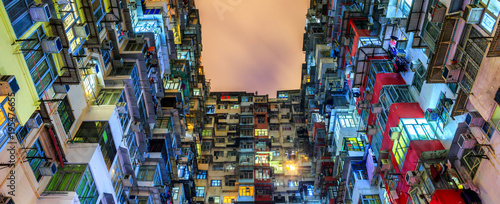 Low angle view of residential flat against sky