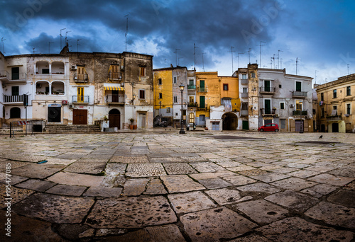 Panoramic view of Bari old town in Italian region of Apulia