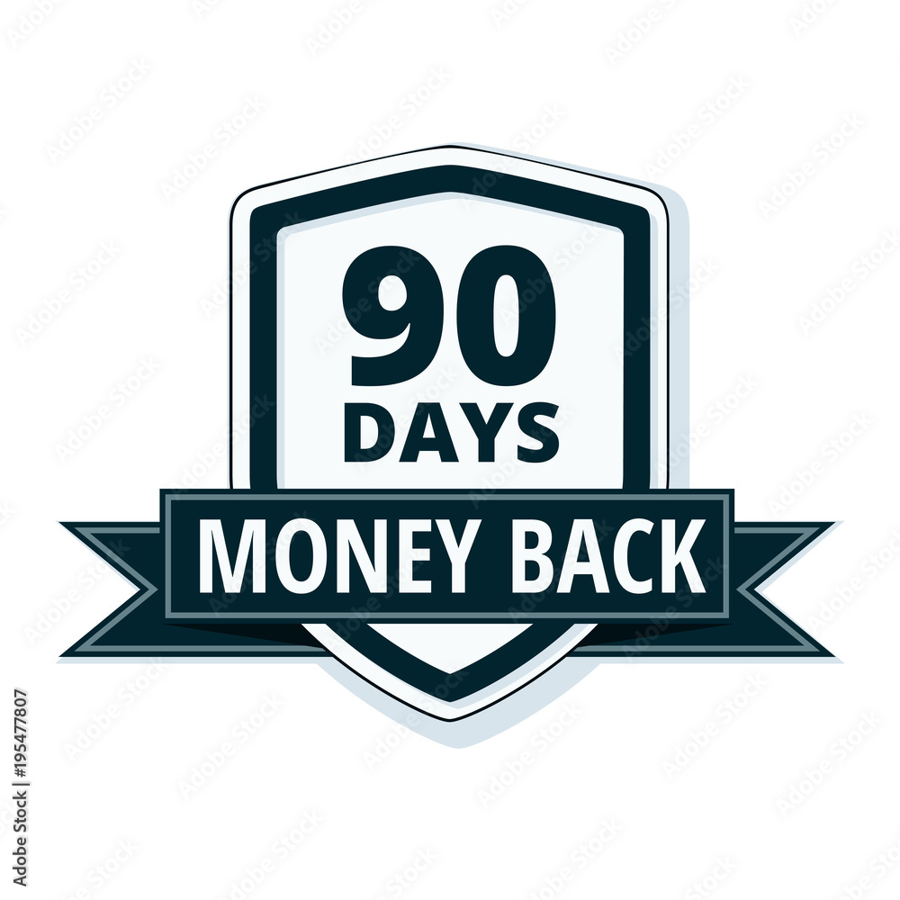 90 Days Money Back Shield illustration 90 Days Money Back Shield illustration