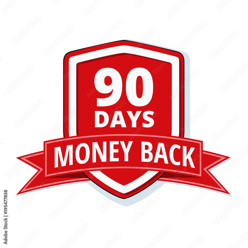 90 Days Money Back Shield illustration 90 Days Money Back Shield illustration