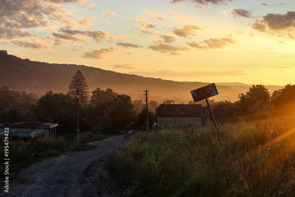 Dawn in Masendorf Transylvania Romania
