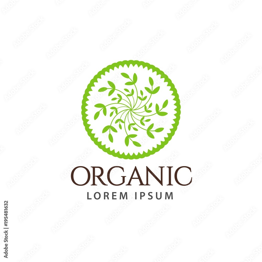 Organic Logo Vector Template Design Organic Logo Vector Template Design