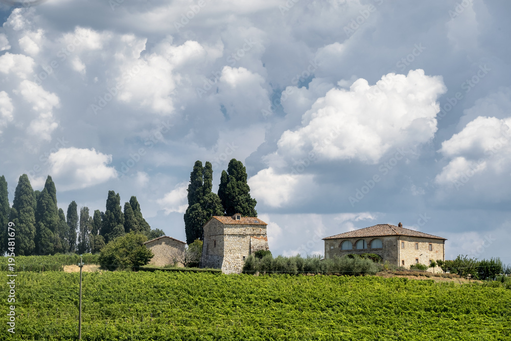 Old typical farm in the Chianti region (Tuscany)