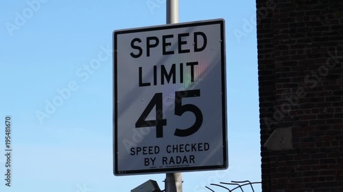 45 MPH Speed Limit Sign