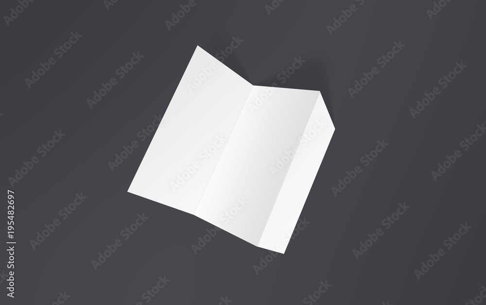 Tri-fold brochure mock-up. Blank brochure white template paper on background. Three fold paper brochure for your design. Tri-fold brochure mock-up. Blank brochure white template paper on background. Three fold paper brochure for your design.