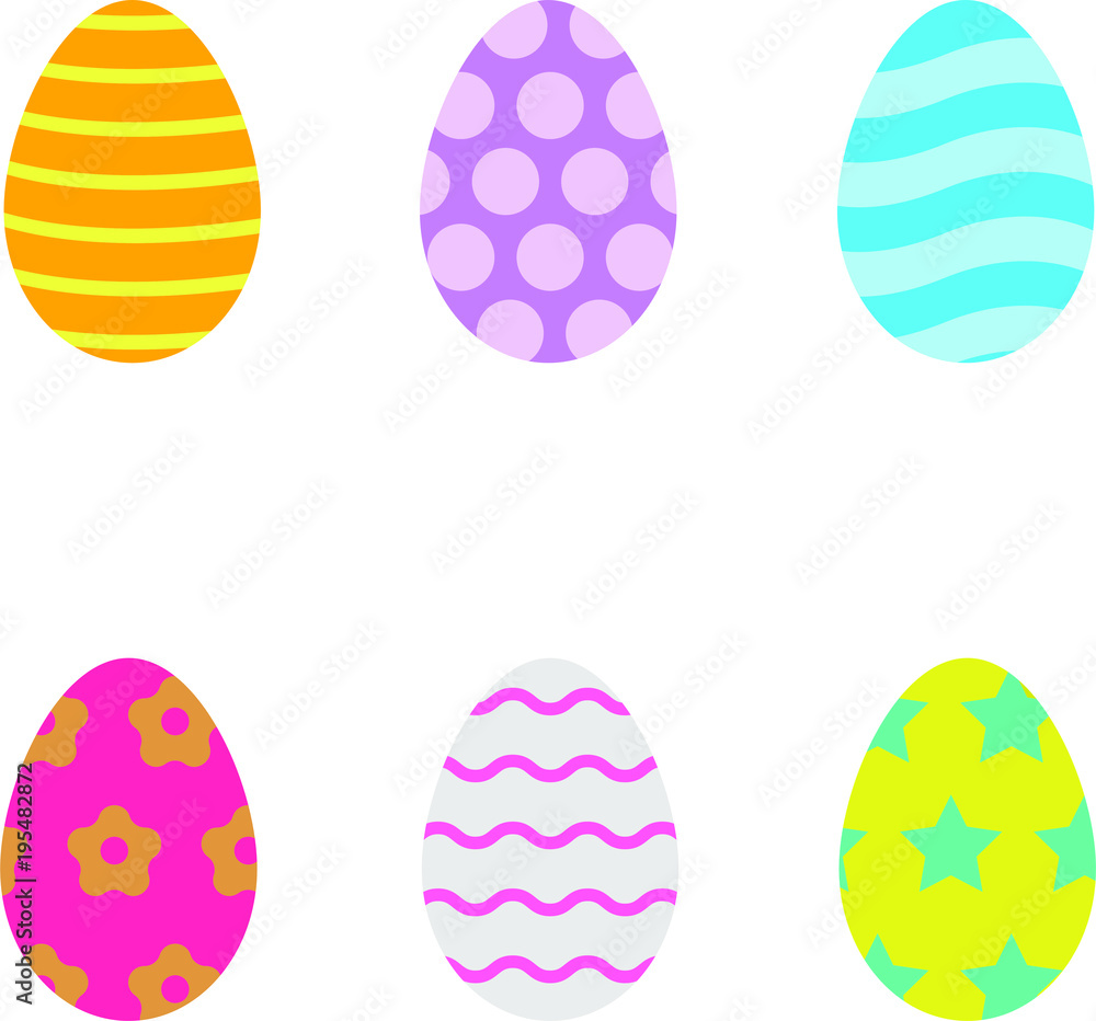 Easter eggs of different colors Easter eggs of different colors