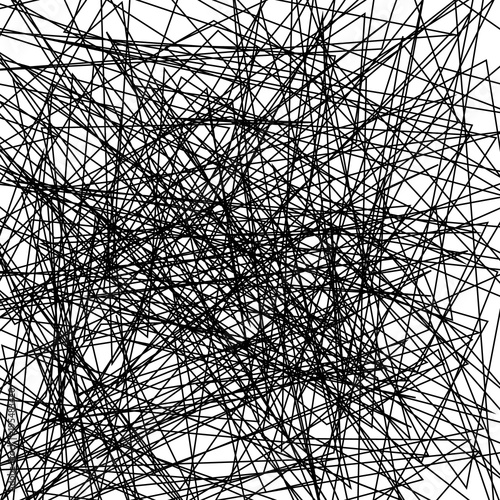 Asymmetrical texture with random chaotic lines, abstract geometric pattern. Abstract web, a tangled mesh. Vector illustration