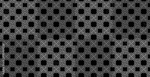 Vintage seamless black and white pattern vector background, chec