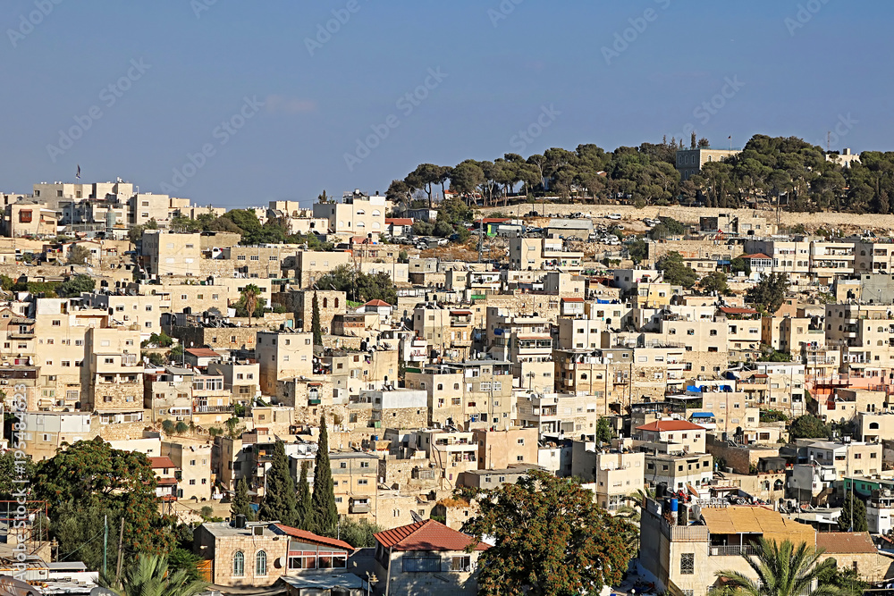 View of the houses and buildings of Jerusalem, Israel