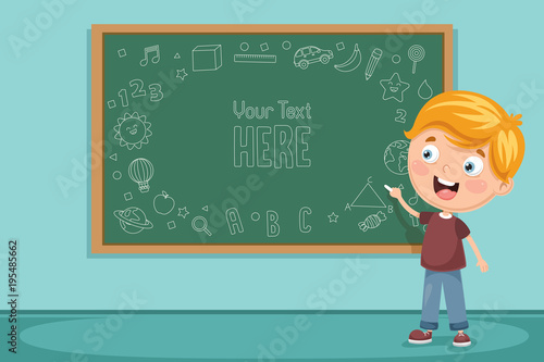 Vector Illustration Of Kids Classroom