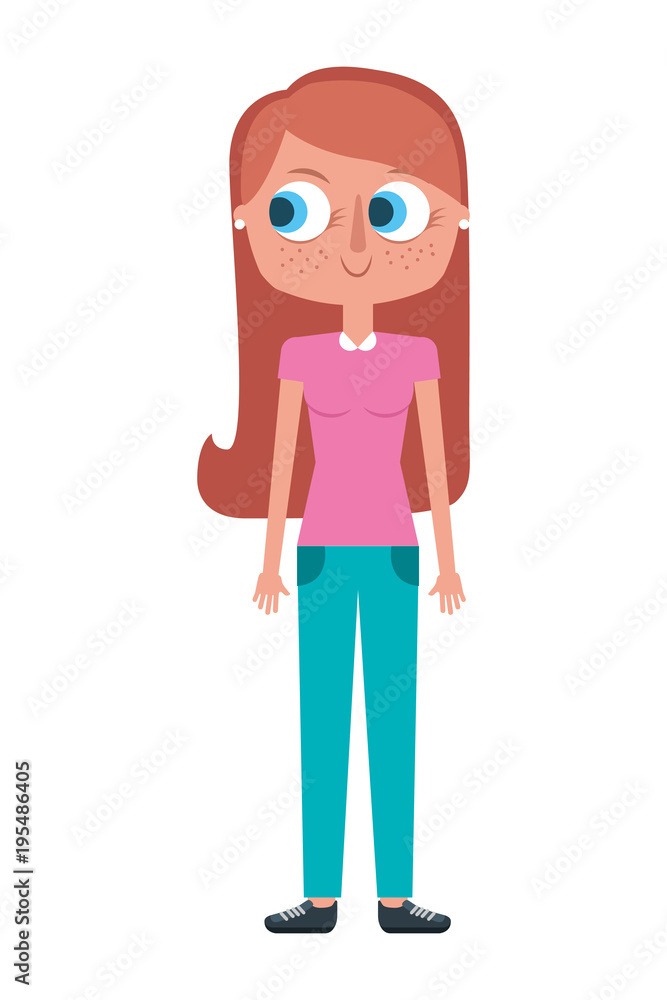 cartoon beauty mother standing character vector illustration cartoon beauty mother standing character vector illustration