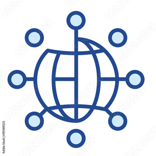 Globale Vernetzung Vector Icon